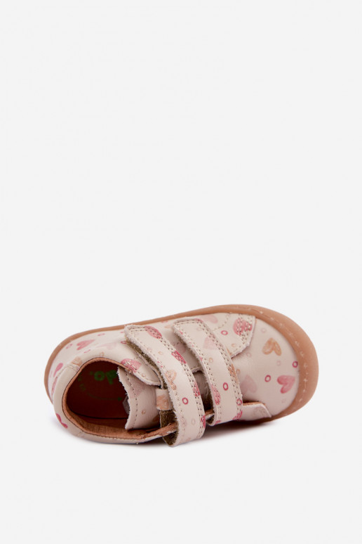 Smėlio spalvos vaikiški odiniai batai Barefoot Froddo G2130328-64