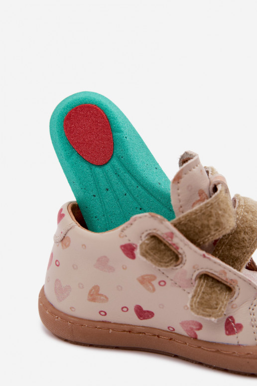 Smėlio spalvos vaikiški odiniai batai Barefoot Froddo G2130328-64