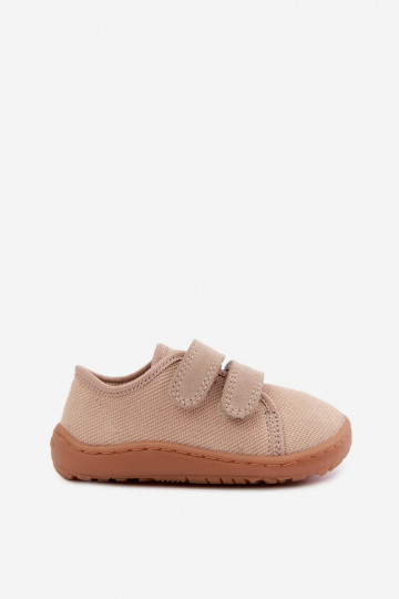Smėlio spalvos vaikiškos šlepetės Barefoot Froddo Canvas G1700440-22 2