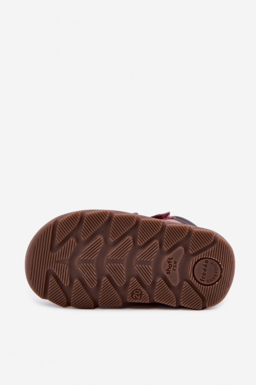 Rožinės spalvos vaikiški odiniai batai Barefoot Froddo G2110150-5