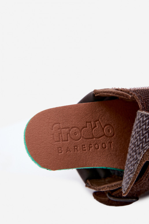 Rudos spalvos vaikiški odiniai batai Barefoot Froddo G2110150-13