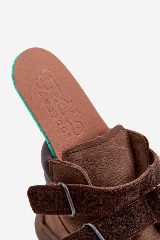 Rudos spalvos vaikiški odiniai batai Barefoot Froddo G2110150-13