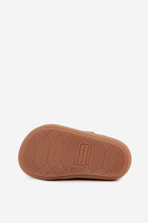 Rudos spalvos vaikiški odiniai batai Barefoot Froddo G2130380-2