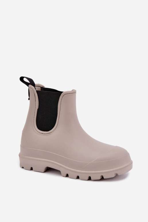 Lengvos guminės šlepetės moterims smėlio spalvos Zurelia