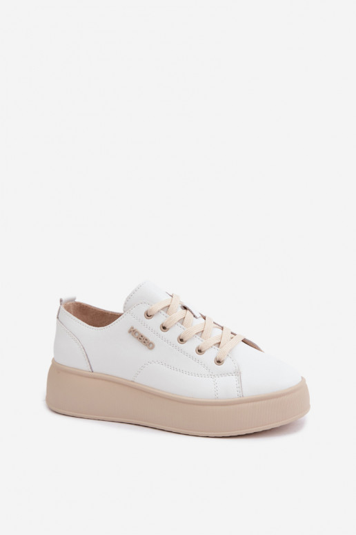 Oda Sneakers modelio batai su platforma Kobbo 41535 baltos spalvos