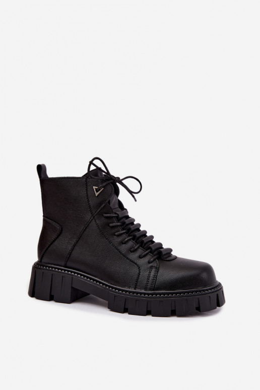 moteriški aulinukai su platforma D&A JC62-1044 juodos spalvos