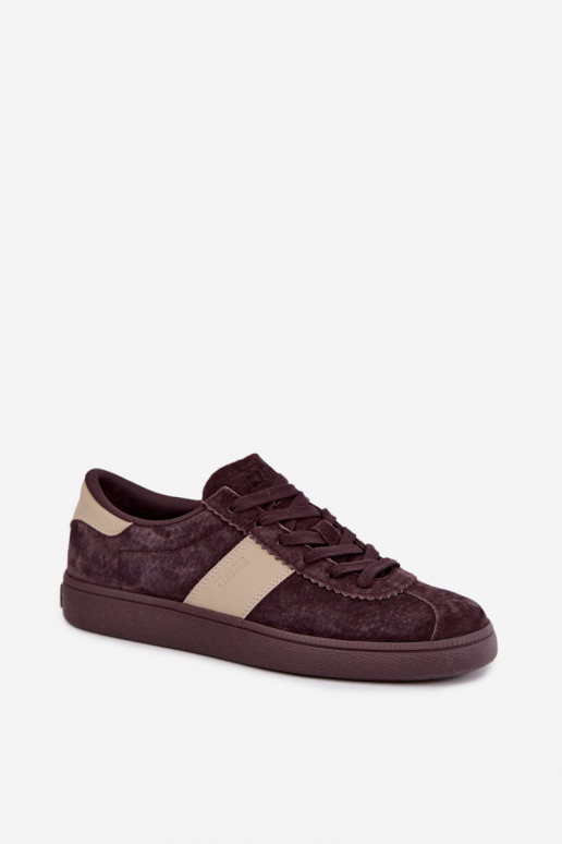 Oda iš zomšos Sneakers modelio batai Moteriškas Big Star UU274438 CzekoladoĮe