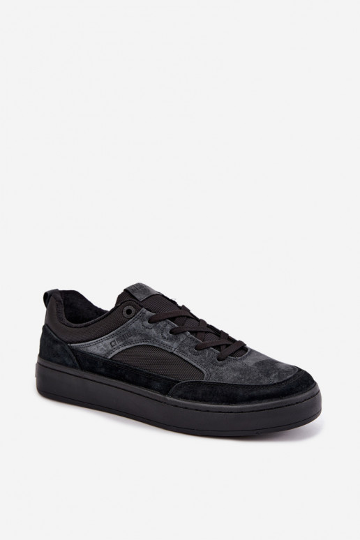 iš zomšos pašiltinti Sneakers modelio batai vyrams Big Star UU174118 juodos spalvos