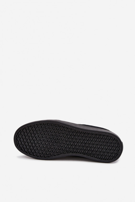 iš zomšos pašiltinti Sneakers modelio batai vyrams Big Star UU174118 juodos spalvos