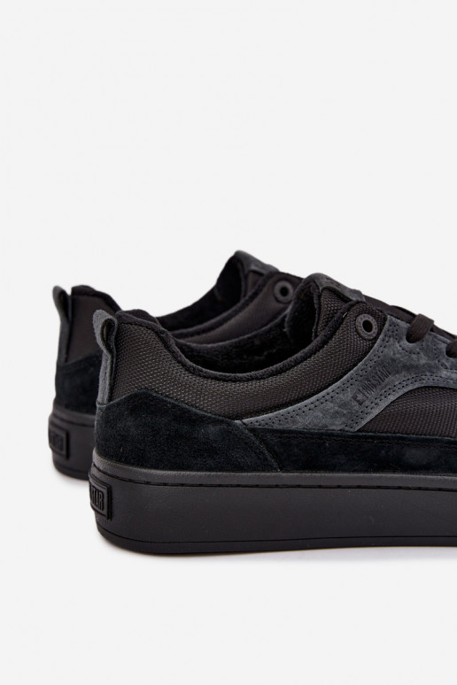 iš zomšos pašiltinti Sneakers modelio batai vyrams Big Star UU174118 juodos spalvos
