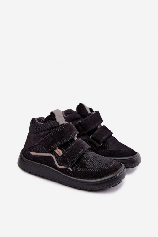 Zomšinė vaikiška avalynė Barefoot Froddo G3110266-20 juodos spalvos