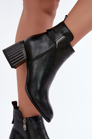 Odiniai aulinukai su kulniukais pašiltinti D&A CR62-3442 juodos spalvos 2