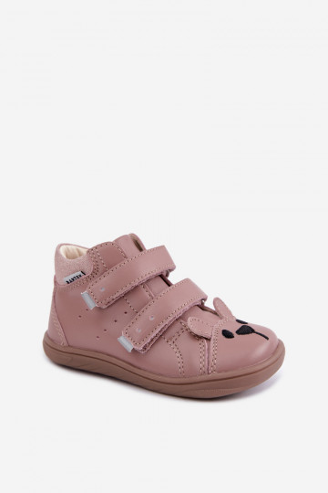Rožinės spalvos odiniai Barefoot vaikiški batai Bartek 8631985