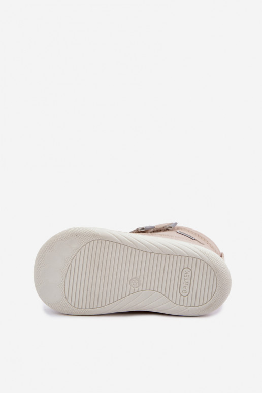 Odiniai vaikiški sniego batai Barefoot Bartek 8401454 smėlio spalvos
