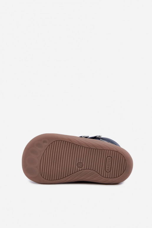 Odiniai vaikiški sniego batai Barefoot Bartek 8401456 tamsiai mėlynos spalvos