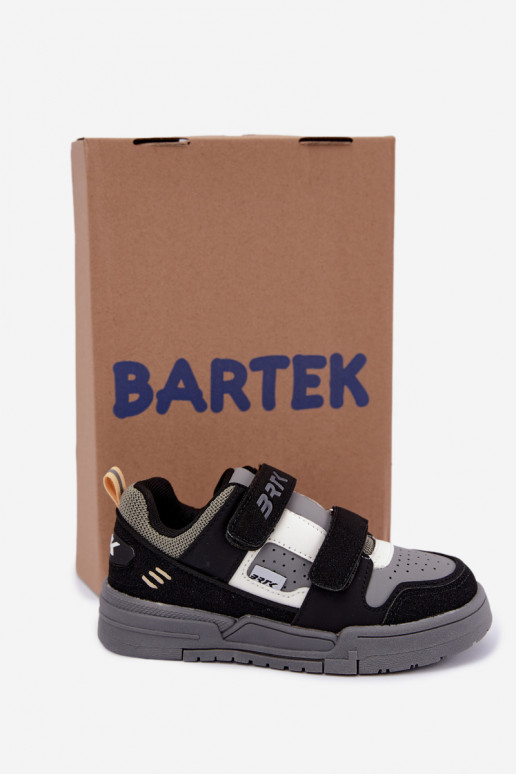 Sneakeriai berniukams Bartek 8700210 juodos ir pilkos spalvos