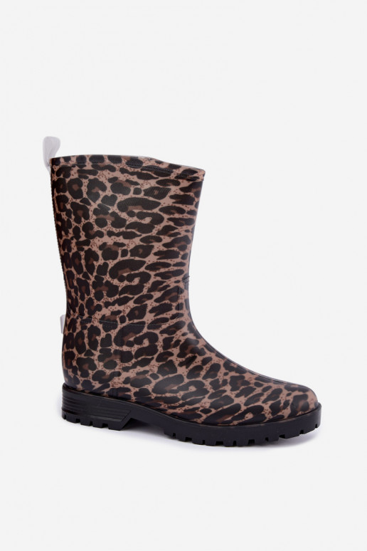 Moteriški guminiai batai su leopardo kailio raštais Solavelle