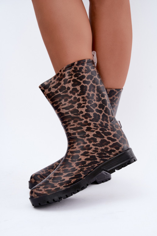 Moteriški guminiai batai su leopardo kailio raštais Solavelle