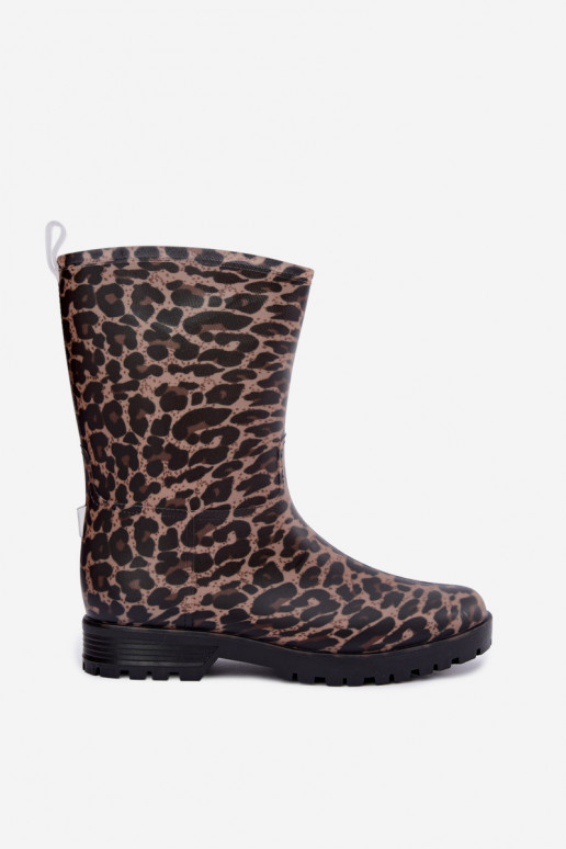 Moteriški guminiai batai su leopardo kailio raštais Solavelle