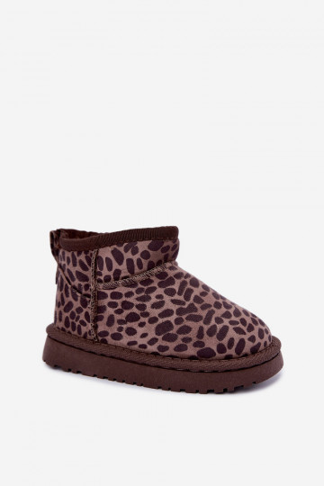 Vaikiški sniego batai su leopardo kailio raštais Snoelle