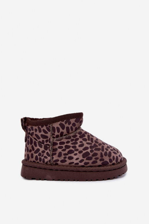 Vaikiški sniego batai su leopardo kailio raštais Snoelle