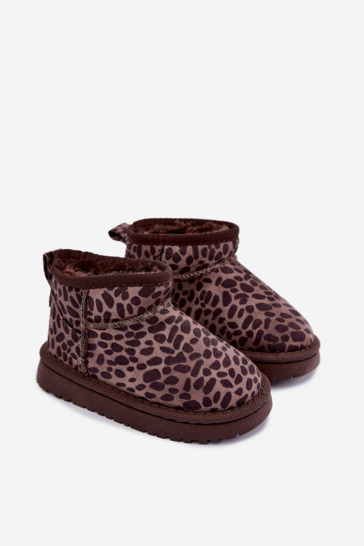 Vaikiški sniego batai su leopardo kailio raštais Snoelle