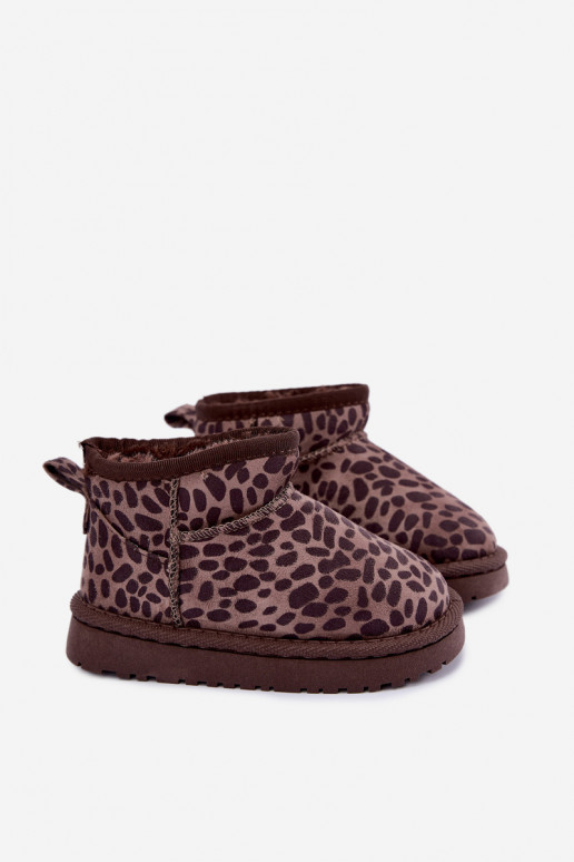 Vaikiški sniego batai su leopardo kailio raštais Snoelle