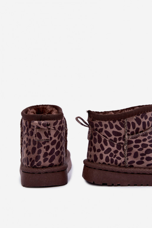 Vaikiški sniego batai su leopardo kailio raštais Snoelle