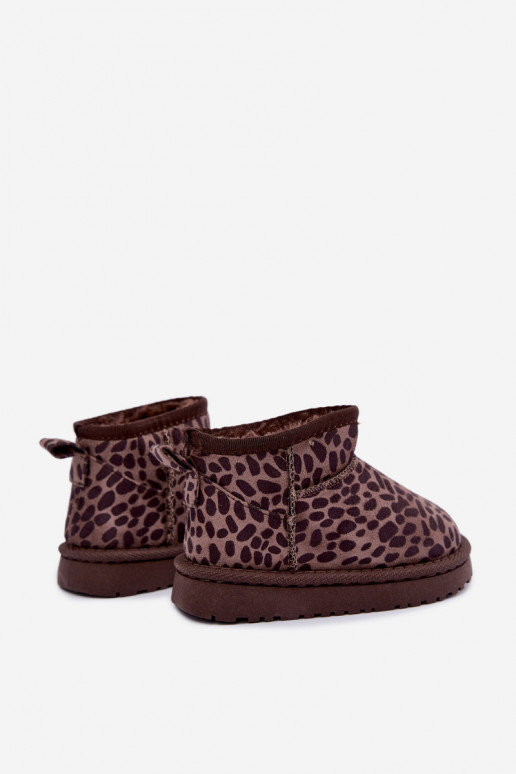 Vaikiški sniego batai su leopardo kailio raštais Snoelle