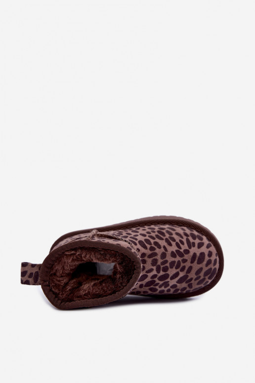 Vaikiški sniego batai su leopardo kailio raštais Snoelle