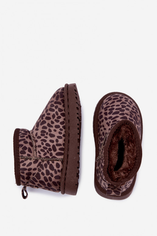 Vaikiški sniego batai su leopardo kailio raštais Snoelle