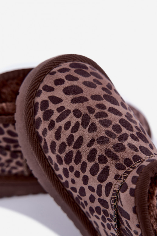 Vaikiški sniego batai su leopardo kailio raštais Snoelle
