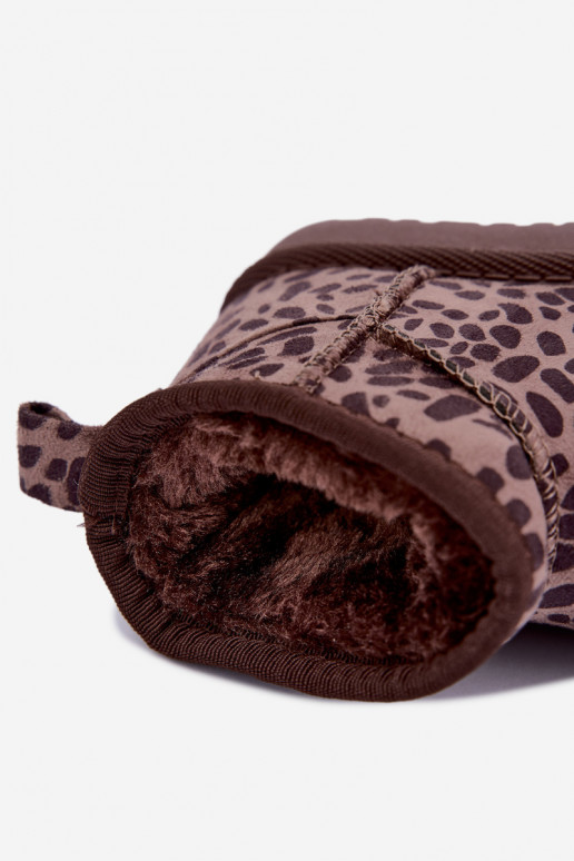 Vaikiški sniego batai su leopardo kailio raštais Snoelle