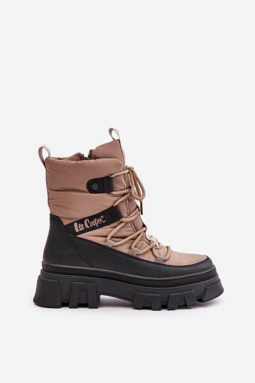 Smėlio spalvos moteriški sniego batai Lee Cooper LCJ-24-47-3143
