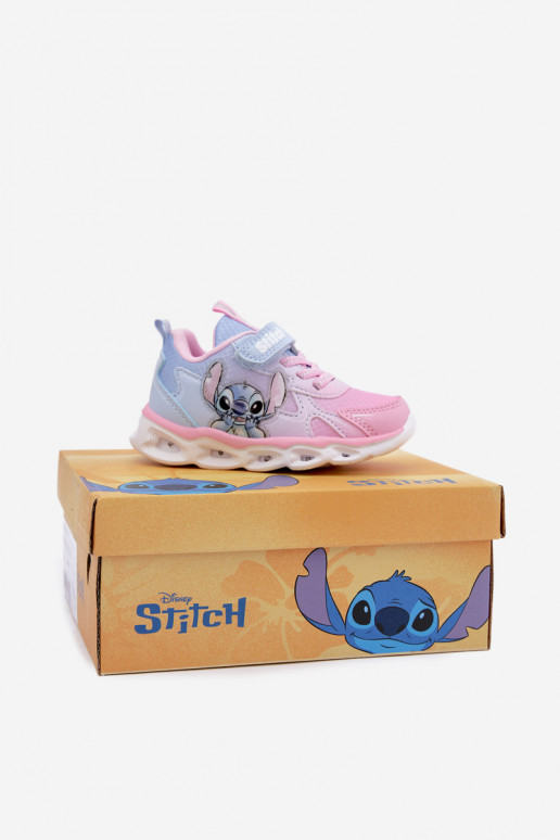 Vaikiški sportbačiai Stitch su žėrinčiu padu 8703815 rožinės-mėlynos spalvos