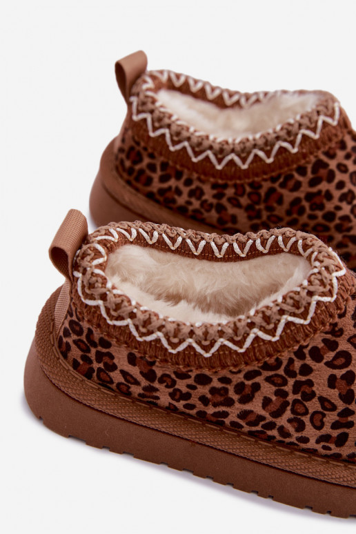 Vaikiški sniego batai su leopardo kailio raštais Ysmerine