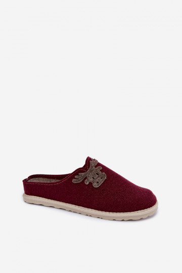 Moteriškos šlepetės su elniukais Inblu CS000049 bordo spalvos