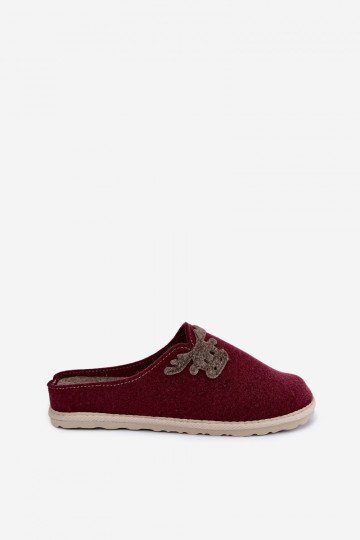 Moteriškos šlepetės su elniukais Inblu CS000049 bordo spalvos 2