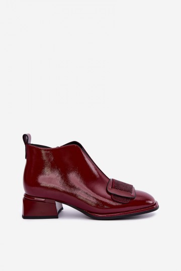 lakuoti pašiltinti aulinukai Klocke Artiker 59C0107 bordo spalvos 2
