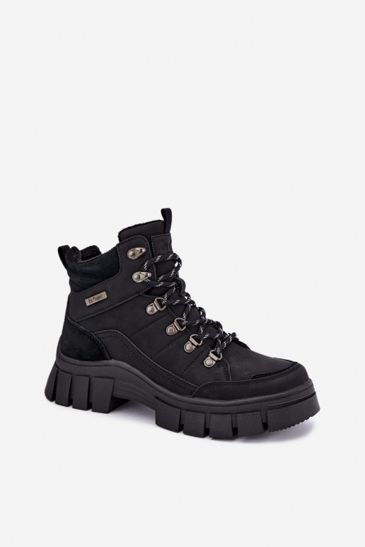 pašiltinti moteriški batai Lee Cooper LCJ-26-31-4580 juodos spalvos