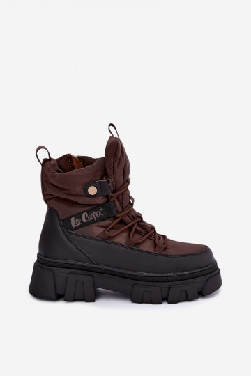 moteriški sniego batai Lee Cooper LCJ-26-01-4631 rudos spalvos 2