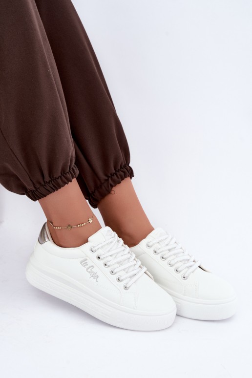 sportbačiai su platforma Lee Cooper LCJ-26-44-4561 baltos spalvos