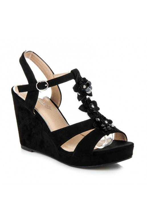 Stilingos juodos platforminės basutės B501B  - 1 Stilingos juodos platforminės basutės B501B  - 1