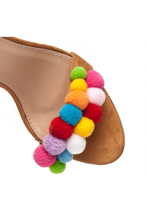 Rudos Sergio Todzi basutės su spalvotomis detalėmis L977C  - 2 Rudos Sergio Todzi basutės su spalvotomis detalėmis L977C  - 2