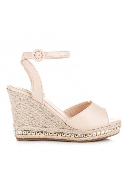 Smėlio spalvos platforminės basutės VICES su kniedėmis 2084-14BE  - 4 Smėlio spalvos platforminės basutės VICES su kniedėmis 2084-14BE  - 4