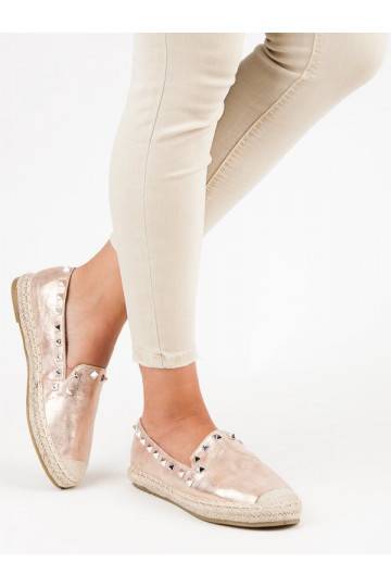 Rausvo aukso spalvos espadrilės su kniedėmis Forever Folie LX164CHA