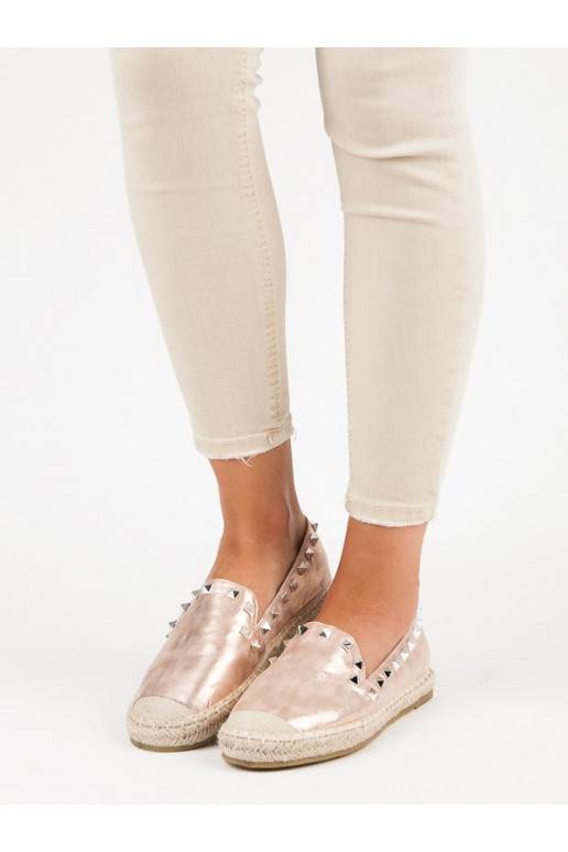 Rausvo aukso spalvos espadrilės su kniedėmis Forever Folie LX164CHA