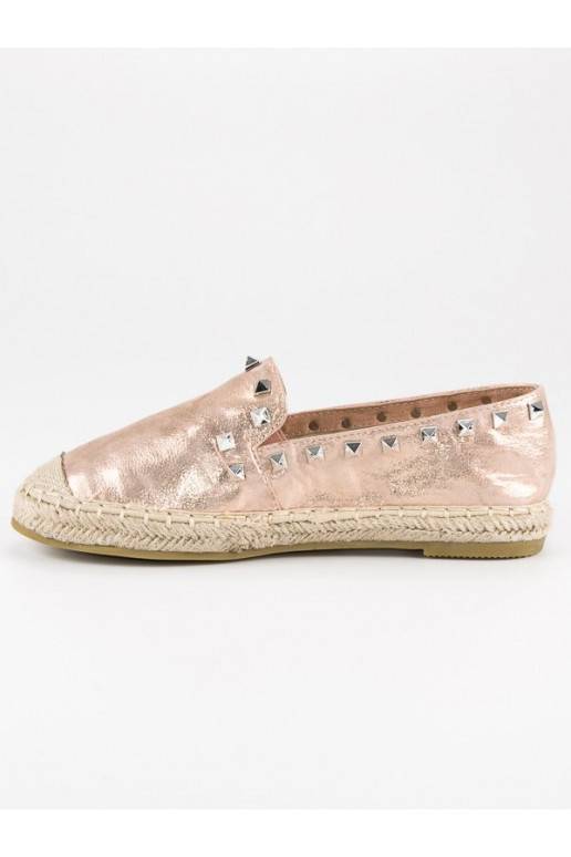 Rausvo aukso spalvos espadrilės su kniedėmis Forever Folie LX164CHA