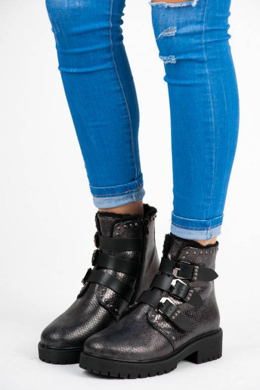 Stilingi pašiltinti Betler aulinukai su sagtelėmis JT39-2BR  - 1 Stilingi pašiltinti Betler aulinukai su sagtelėmis JT39-2BR  - 1