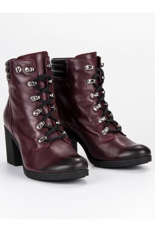 Moteriški tamsiai raudoni batai VINCEZA Lace Up 1274/5BUR